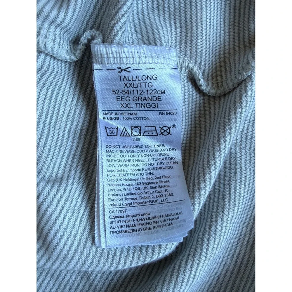 Banana Republic Luxury Touch Performance Polo Shirt XXL Tall Grey Stripe V-Neck